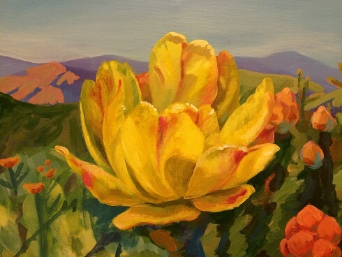 Yellow Flower, a painting of a flower