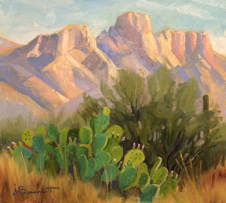 Afternoon at Catalina State Park, an oil painting of the desert