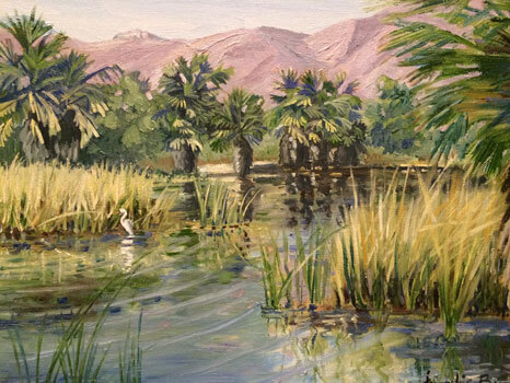 Agua Caliente Park, an oil painting of a landscape