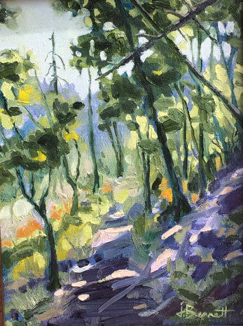 Morning on Mt. Lemmon, an oil painting of a landscape