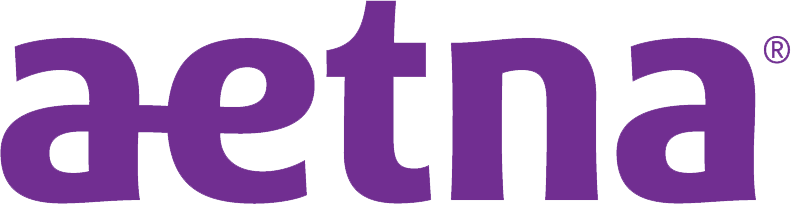Aetna logo in bold, purple, lowercase font with a registered trademark symbol (®) at the top right corner.